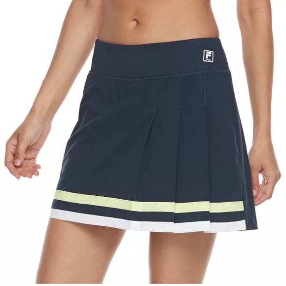 Fila Pants - FILA Sport Pleated Navy Striped Tennis Preppy Skort Skirt Size XS